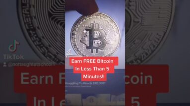 Earn FREE Bitcoin In JUST 5 MINUTES #Shorts