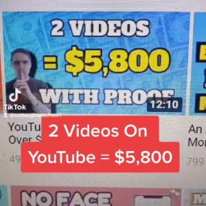 2 YouTube Videos = $5,800 #Shorts