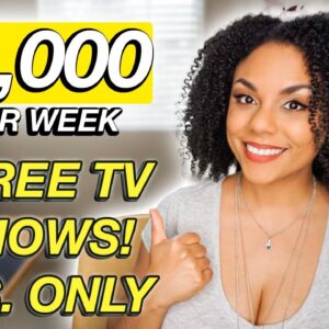 $1,000 Per Week And Free TV Shows Remote Job From Home! No Degree Needed! (U.S. Only)
