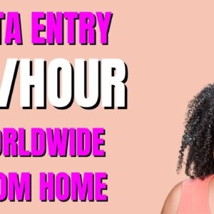 $19 Per Hour Data Entry Work From Home Job! (Worldwide)