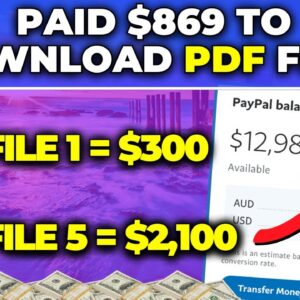 Earn $869 Downloading PDF Files For FREE ~ Worldwide! (Make Money Online)